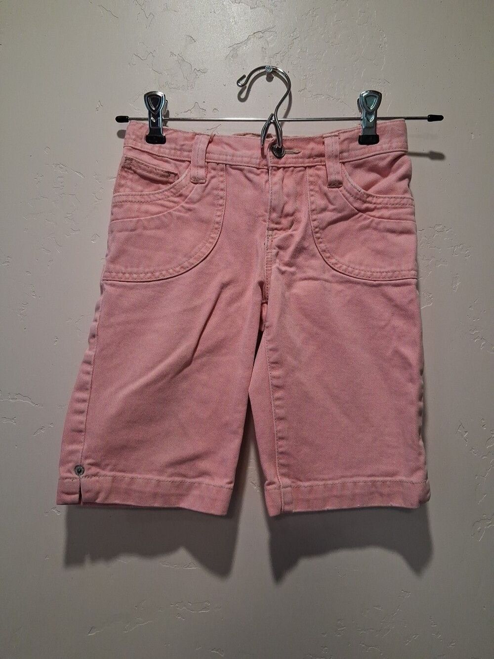 GapKids Bootcut Size 8 Slim Girls Pink Denim Bermuda Regular Fit 2012 Modest